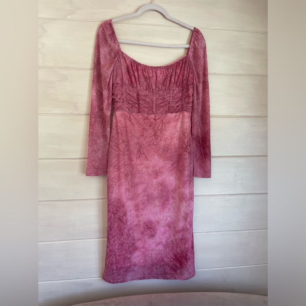 Pink contour corset dress